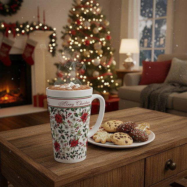 Caneca De Café Latte Feliz Natal (Criador carregado)