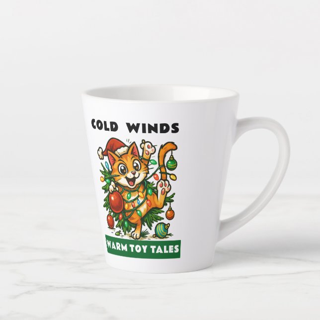 Caneca De Café Latte Feliz Natal (Direita)