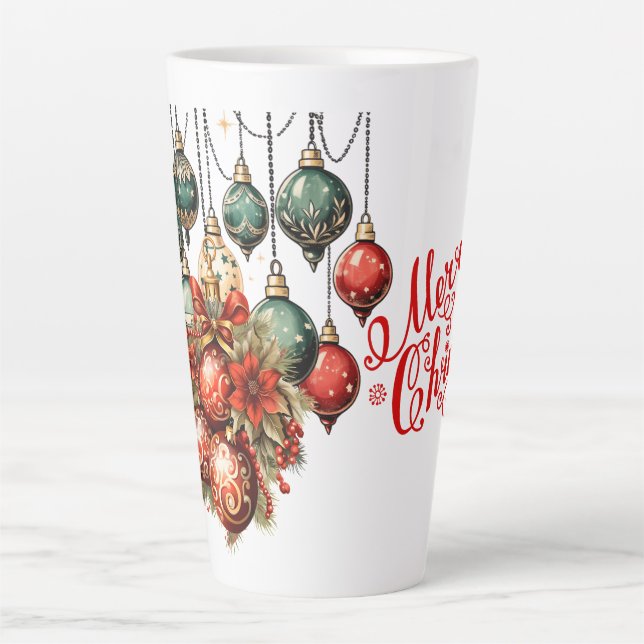 Caneca De Café Latte Feliz Natal (Frente)