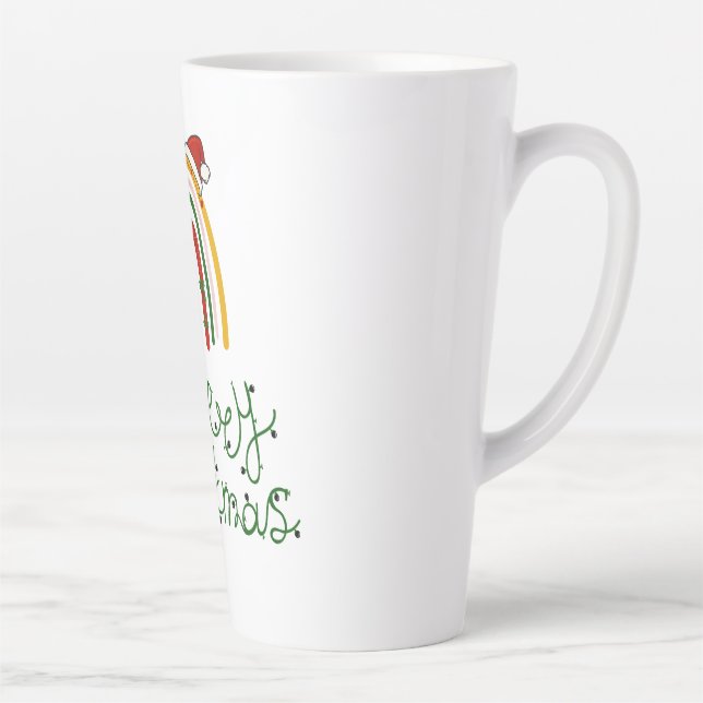 Caneca De Café Latte Feliz Natal (Direita)