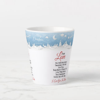 Caneca De Café Latte Feliz Natal ao Meu Amor,Presente de Natal