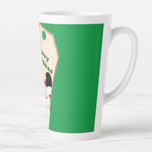 Caneca De Café Latte Feliz Natal Da Etiqueta De Presente Dos Papais noe