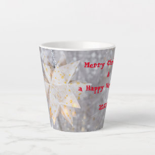 Caneca De Café Latte Feliz Natal e Feliz ano novo