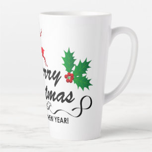 Caneca De Café Latte Feliz Natal e feliz ano novo