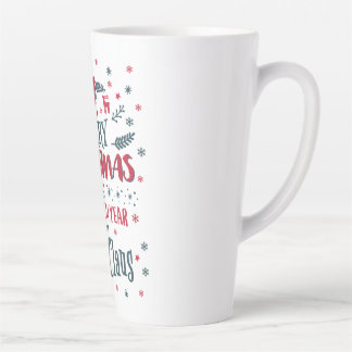 Caneca De Café Latte Feliz Natal e Feliz ano novo do Papai Noel
