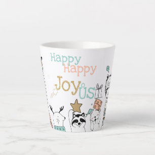 Caneca De Café Latte Feliz Natal Feriado - Feliz Joy-oUS Bons Animais d