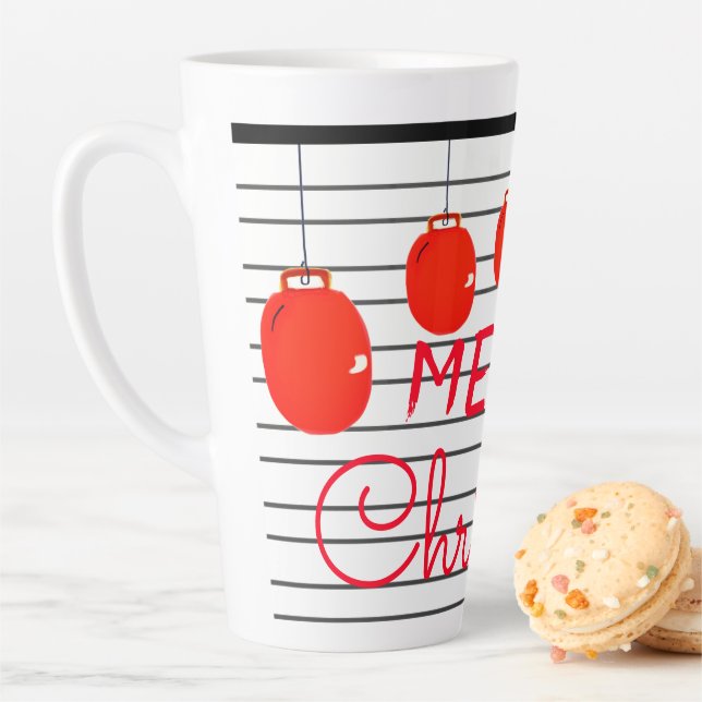 Caneca De Café Latte Feliz Natal Latte Mug (In Situ)