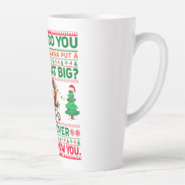 Caneca De Café Latte Feliz Natal Para O Macaco-Presente