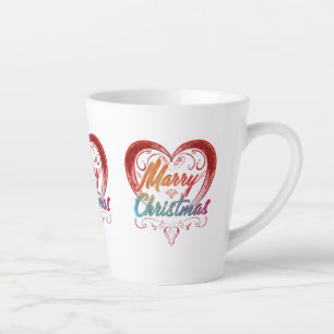 Caneca De Café Latte Feliz Natal Pequeno Latim, 12 oz