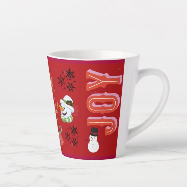 Caneca De Café Latte Feliz Natal presente de férias (Direita)