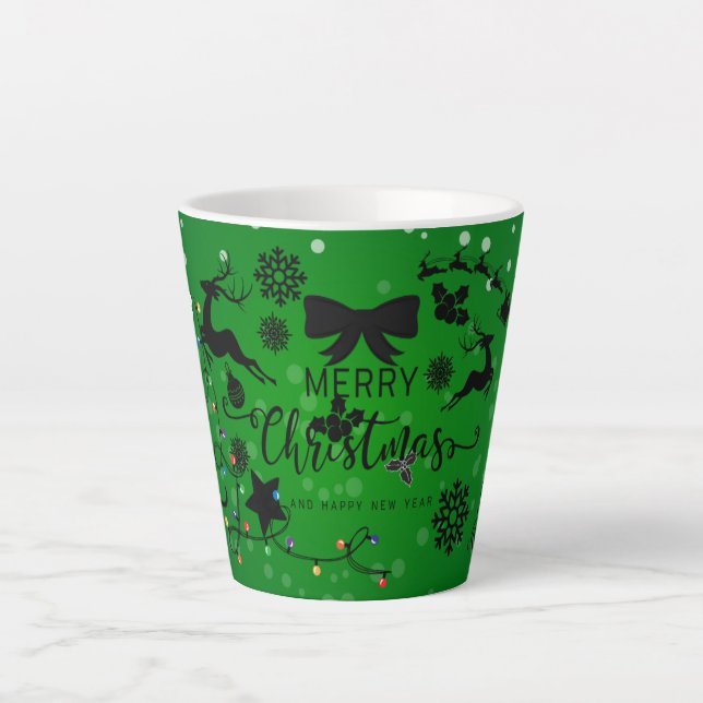 Caneca De Café Latte Feliz Natal presente de férias (Frente)