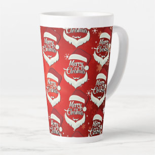 Caneca De Café Latte Feliz Natal Santa Hat