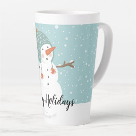 Caneca De Café Latte Feliz Natal Snowman