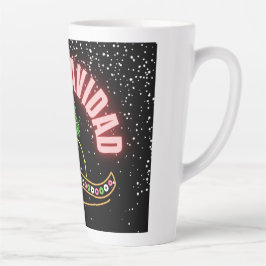 Caneca De Café Latte Feliz Navidad Holiday Neon