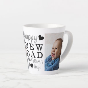 Caneca De Café Latte Feliz Novo papai de 1rua Baby 2 Photo