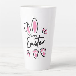 Caneca De Café Latte Felz pascoa (rosa)