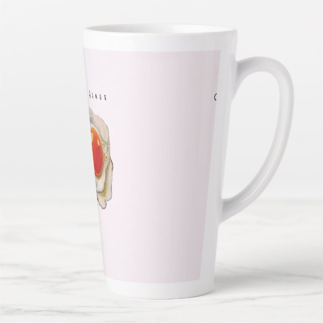 Caneca De Café Latte Feminine Surrealism in Warm Tones (Direita)