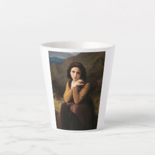 Caneca De Café Latte Femme Mignonne de Jovem Mulher por Bouguereau