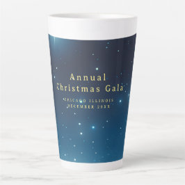 Caneca De Café Latte Feriado de Natal - Lã azul