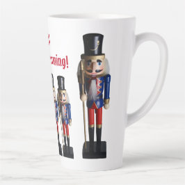 Caneca De Café Latte Feriado de Nutcracker Guarda