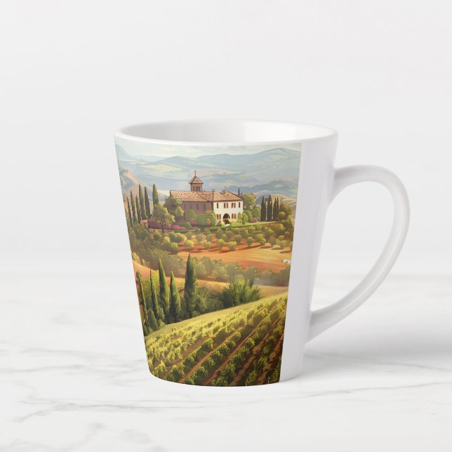 Caneca De Café Latte Feriado Tuscan 1 (Direita)