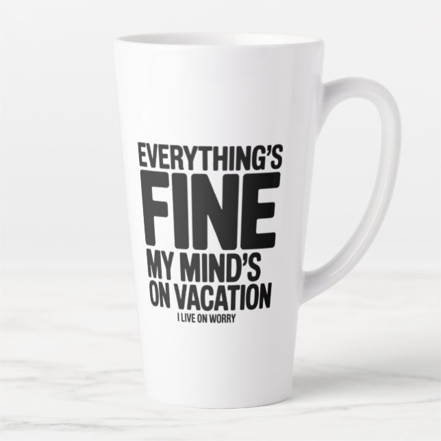 Caneca De Café Latte Férias da Mente (Direita)