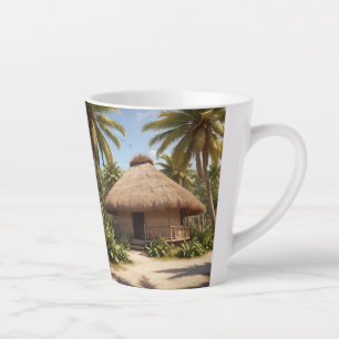 Caneca De Café Latte Férias Tropicais
