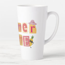 Caneca De Café Latte Férias Únicas de Verão