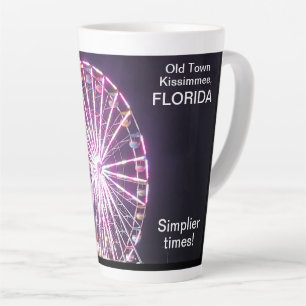 Caneca De Café Latte Ferris Wheels Lights Old Town