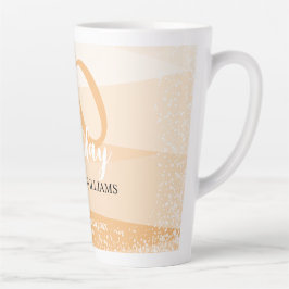 Caneca De Café Latte Festa de aniversário De Verão Moderna A Rosa