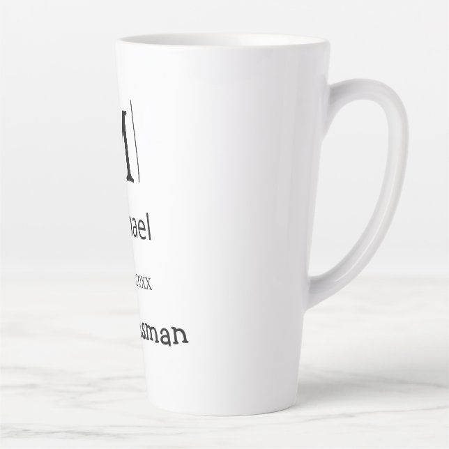 Caneca De Café Latte festa de despedida de solteiro padrinho adicionar  (Direita)