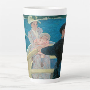 Caneca De Café Latte Festa Náutica de Mary Cassatt, Arte Fino Antigo