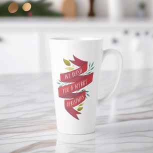Caneca De Café Latte Festas de Natal de Tidings