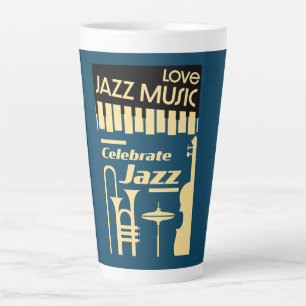Caneca De Café Latte Festivais E concertos Jazz