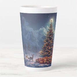 Caneca De Café Latte Festive Christmas Tree with Cozy Winter Design gif