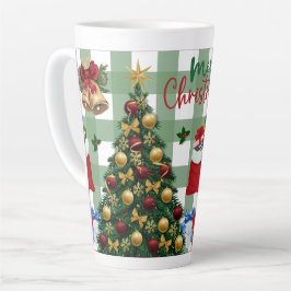 Caneca De Café Latte Festive Christmas Tree with Cozy Winter Design gif