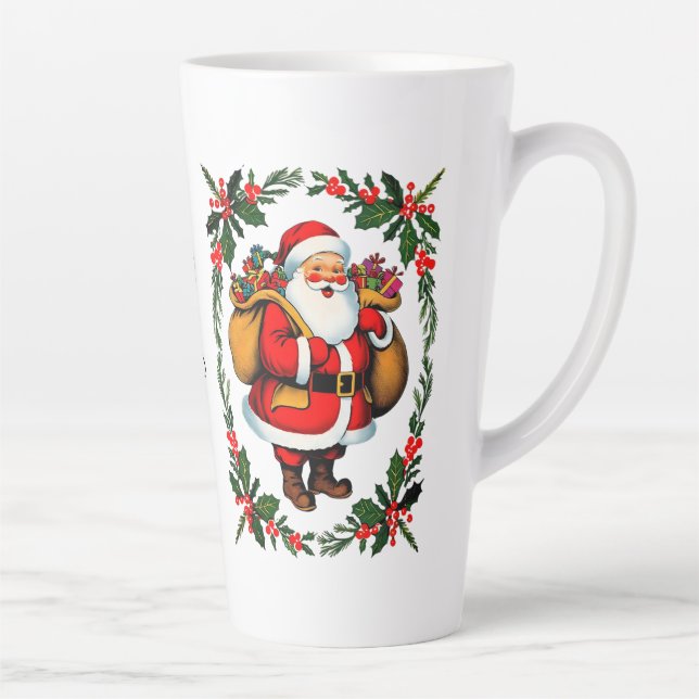 Caneca De Café Latte Festivo Festivo Cinto tradicional Natal (Direita)