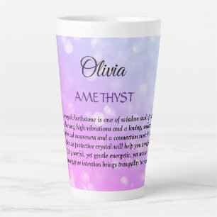 Caneca De Café Latte Fevereiro de Birthstone Ametyst design