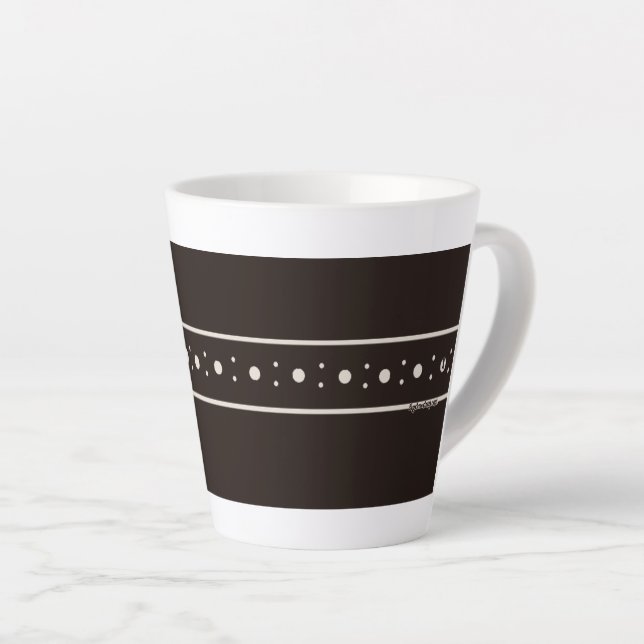 Caneca De Café Latte Figdewdrop Relax Cup Black BlinkyBat sm Latte Mug (Ângulo direito)