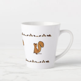 Caneca De Café Latte figdewdrop Squirrel Acorn & Leaves Small Latte Cup
