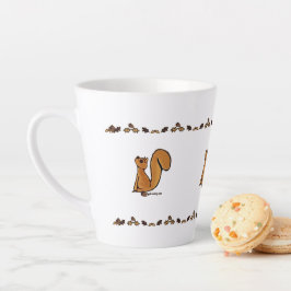 Caneca De Café Latte figdewdrop Squirrel Acorn & Leaves Small Latte Cup