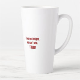 Caneca De Café Latte Fight for Freedom | Eren-Inspired Quote Design