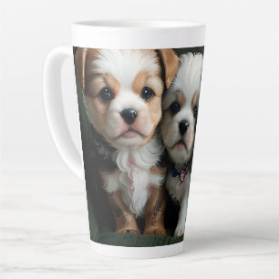 Caneca De Café Latte Filhotes Super Fofos no Sofá 2