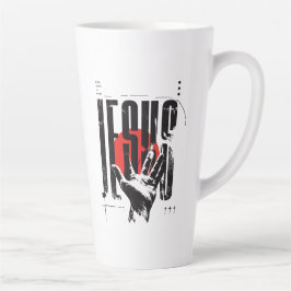 Caneca De Café Latte Filipenses 2:9 Nome Acima de Todos os Nomes Retro 