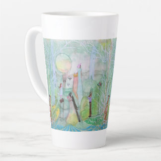 Caneca De Café Latte Fim da Máscara Arte Original Caprichosa