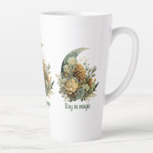 Caneca De Café Latte Fique na Magic Winter Moon Design