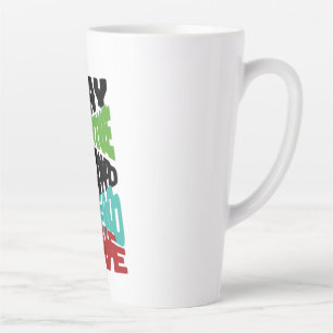 Caneca De Café Latte Fique Positivo