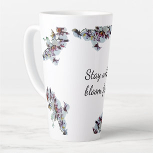 Caneca De Café Latte Fique Selvagem, Sem Sangue - Orquídea Lata