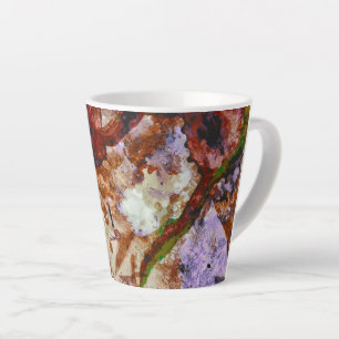 Caneca De Café Latte Fire Quartz Crystal Geode Abstrato
