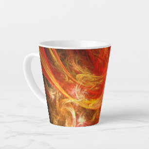 Caneca De Café Latte Firestorm Nova Abstrato Art